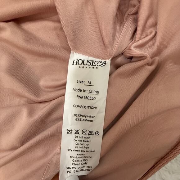 House of CB Dominique Maxi Dress Nude Ruched Backless Wrap | Medium - Picture 11 of 16